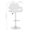 vidaXL Barhocker Wei&szlig; Kunstleder