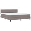 vidaXL Boxspringbett mit Matratze Taupe 180 x 200 cm Stoff