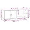 vidaXL TV-Schrank 105x34x40 cm Massivholz Kiefer