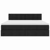 vidaXL Aufbewahrungsbett mit Matratze Schwarz 160 x 200 cm