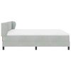 vidaXL Boxspringbett mit Matratze Hellgrau 180 x 200 cm Samt