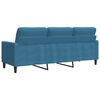 vidaXL 3-Sitzer-Sofa Blau 180 cm Samt