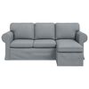 vidaXL Sofa 160cm Hellgrau Metall