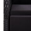 vidaXL 11-tlg. Garten-Essgruppe mit Kissen Schwarz Poly Rattan