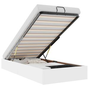 vidaXL Ottoman-Bett ohne Matratze Wei&szlig; 90x200 cm Kunstleder