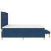 vidaXL Boxspringbett mit Matratze mit Kopfteil Blau 200 x 200 cm Stoff