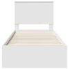 vidaXL Bettrahmen mit Kopfteil Wei&szlig; 90 x 190 cm Holzwerkstoff