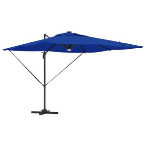 vidaXL Roma Parasol Blau 286 x 284 x 270 cm Aluminium und Polyester