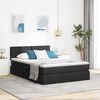 vidaXL Bett mit Stauraum und LED Schwarz 140 x 190 cm Polyester