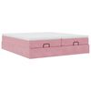 vidaXL Ottoman-Bett mit Matratzen Rosa 200x200 cm Samt