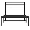 vidaXL Bettgestell mit Kopfteil Metall Schwarz 100x190 cm