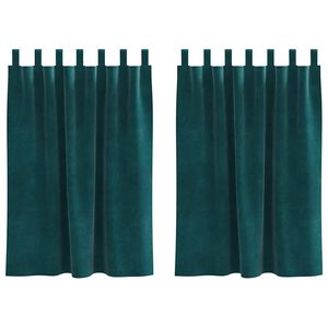 vidaXL Verdunkelungsvorh&auml;nge 2 stk. Dunkelgr&uuml;n 140 x 140 cm Samt