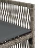 vidaXL 15-tlg. Garten-Essgruppe mit Kissen Grau Poly Rattan