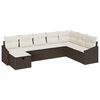 vidaXL Gartensofa-set mit Kissen mit Speicher 8 pcs Poly-Rattan