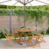vidaXL 5-tlg. Garten-Essgruppe Grau Poly Rattan und Massivholz