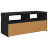vidaXL TV-Schrank mit LED-Leuchten Schwarz 90x35x40 cm