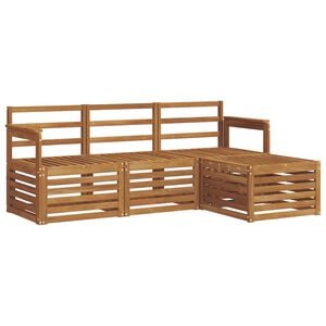 vidaXL Outdoor-Sofagarnitur 4 pcs Natur