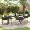 vidaXL Garten Essgruppe mit Kissen 5 pcs Braun Poly-Rattan