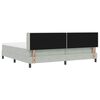 vidaXL Boxspringbett mit Matratze Hellgrau 200 x 200 cm Samt