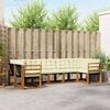 vidaXL Outdoor-Sofagarnitur mit Kissen 7 pcs Nat&uuml;rlich und Schwarz