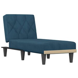 vidaXL Chaiselongue Blau Samt