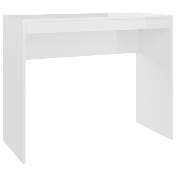 vidaXL Schreibtisch Hochglanz-Wei&szlig; 90x40x72 cm Holzwerkstoff