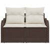 vidaXL Gartensofa Braun 121 x 62 x 69cm Poly-Rattan