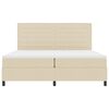 vidaXL Boxspringbett mit Matratze Creme 200 x 200 cm Stoff