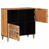 vidaXL Sideboard mit Speicher Natur 80 x 33,5 x 75 cm Massivholz Mango
