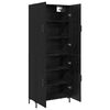 vidaXL Highboard Schwarz Eichen-Optik 69,5 x 34 x 180 cm Holzwerkstoff