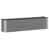vidaXL Hochbeet Grau 150 x 30 x 36 cm alu.