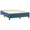 vidaXL Boxspringbett mit Matratze Dunkelblau 140x200 cm Samt