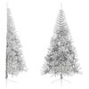 vidaXL K&uuml;nstlicher Weihnachtsbaum mit St&auml;nder Silber 210 cm PET