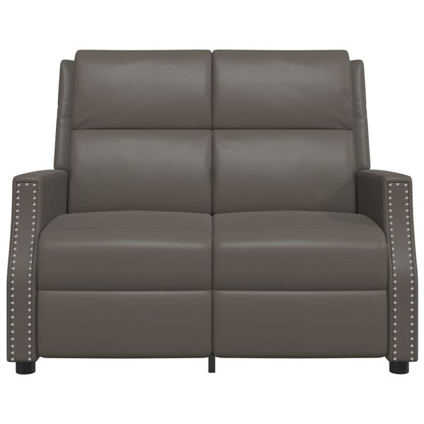 vidaXL 2-Sitzer Massagesessel Grau Kunstleder