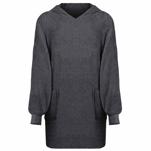 vidaXL Decken-Hoodie KINN Anthrazit L Baumwolle