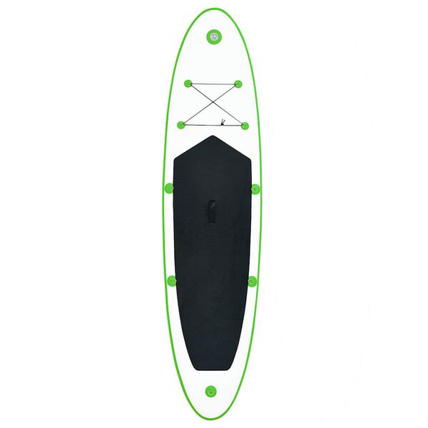 vidaXL Aufblasbares Stand Up Paddle Board Set Grün und Weiß