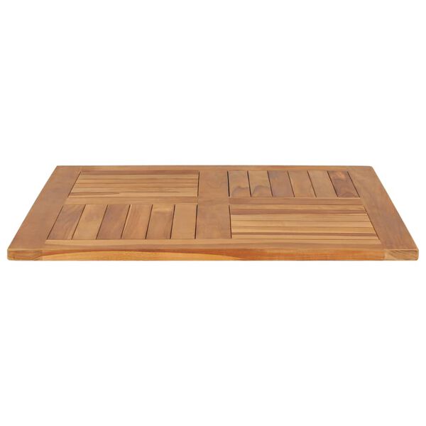 vidaXL Tischplatte Massivholz Teak Quadratisch 80×80×2,5 cm