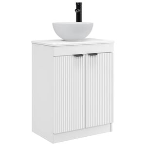 vidaXL Badezimmerschrank mit Waschbecken Wei&szlig; 54 x 35 x 83 cm