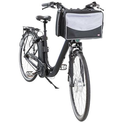 TRIXIE Haustier-Frontbox für Fahrräder 41x26x26 cm Schwarz und Grau