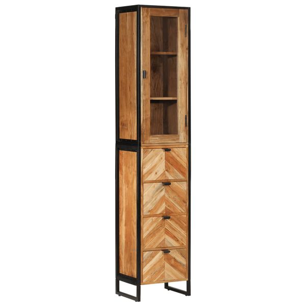 vidaXL Badschrank 40x27x190 cm Eisen und Massivholz Akazie