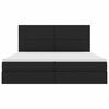 vidaXL Aufbewahrungsbett mit Matratze Schwarz 200 x 200 cm Polyester