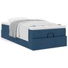 vidaXL Ottoman-Bett mit Matratze Blau 90x190 cm Stoff