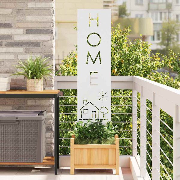 vidaXL Garten Sichtschutz-Leinwand Weiß 32 x 140 cm