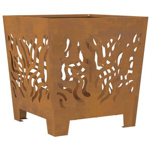 vidaXL Feuerstelle Braun 40 x 40 x 40 cm Stahl