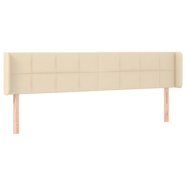 vidaXL Kopfteil mit Ohren Creme 183x16x78/88 cm Stoff