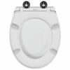 vidaXL Toilettensitz Wei&szlig; 44,8 x 37,3 x 4,2 cm Duroplast
