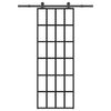 vidaXL Schiebet&uuml;r mit Beschlag 76x205 cm ESG-Glas & Aluminium