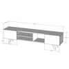 Homemania TV-Schrank Dore 160x29,7x40,6 cm Schwarz und Walnuss-Optik