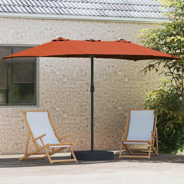 vidaXL Gartenparasol Terrakotta 385 x 209 x 244 cm Stoff