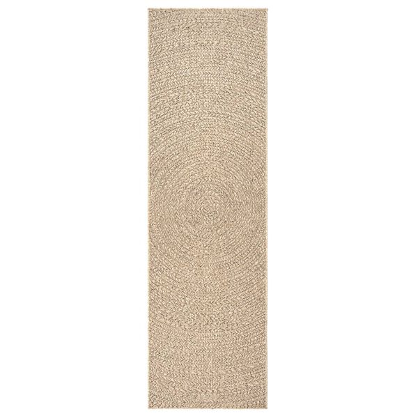 vidaXL Teppich ZIZUR 80x250 cm Jute-Optik Indoor und Outdoor